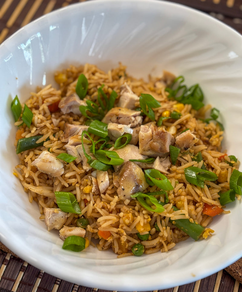 Riz sauté au poulet